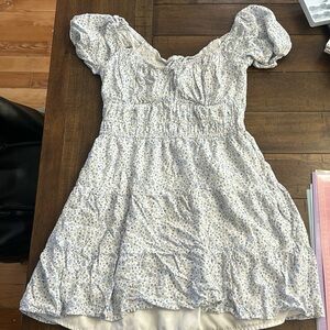 Hollister blue and white floral dress.